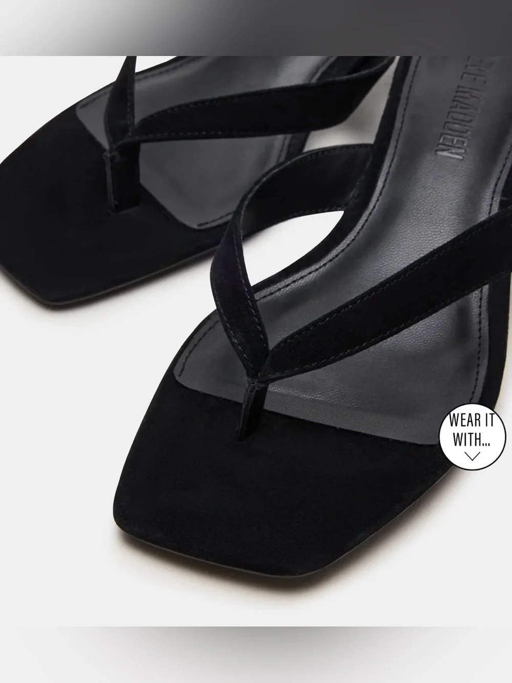Steve Madden Black Suede kitten heels